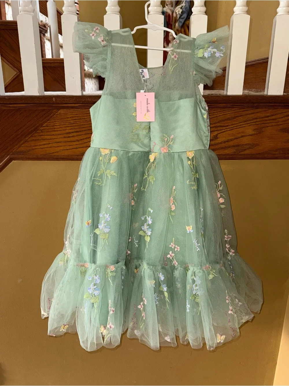 Floral Tulle Party Dress for Girls